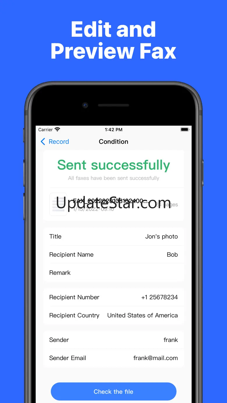 Easy Fax : Send From iPhone 1.2