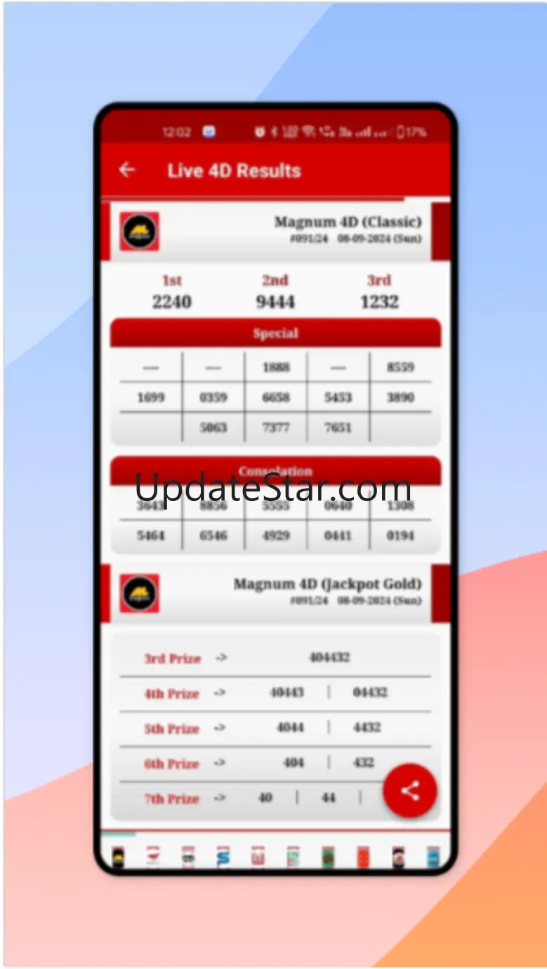 Live 4D Result 2.0 2.2