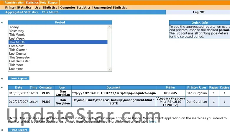 Cyclope Enterprise Printer Monitor 4.0