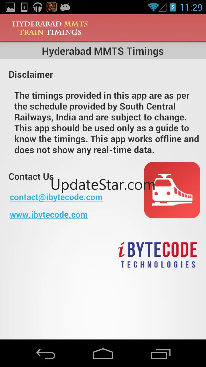 Hyderabad MMTS Train Timings 1.1