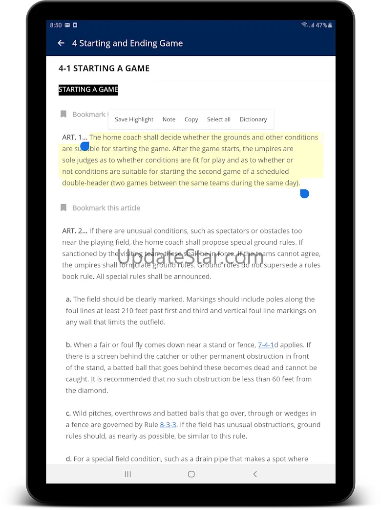 NFHS Rules 3.6.3