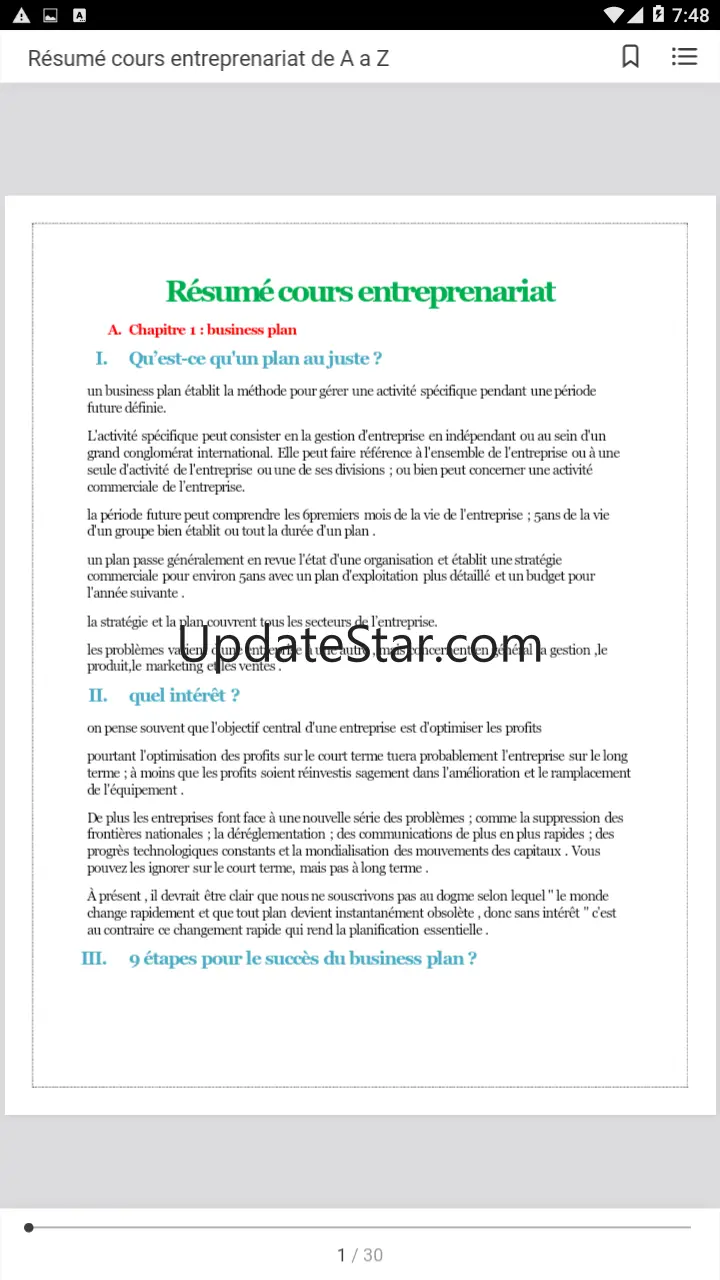 Résumé cours entreprenariat de