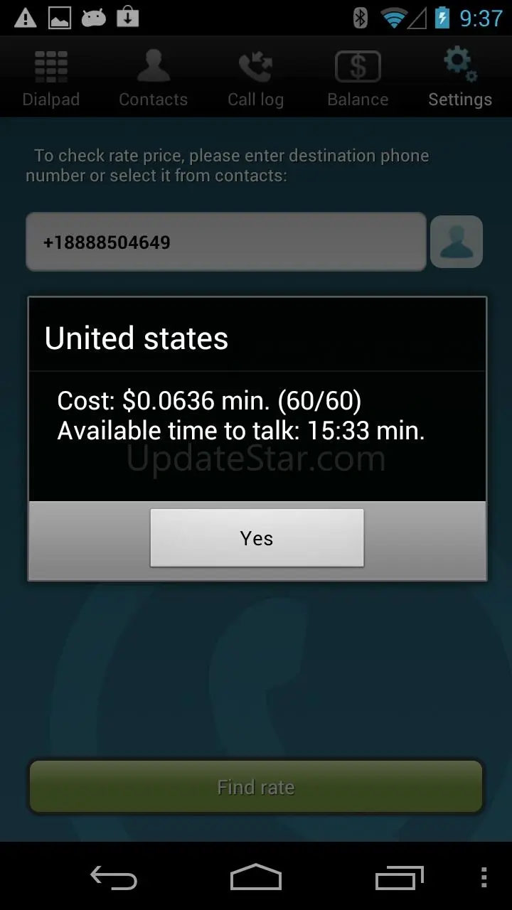 Callbacker -cheap calls abroad 2.1