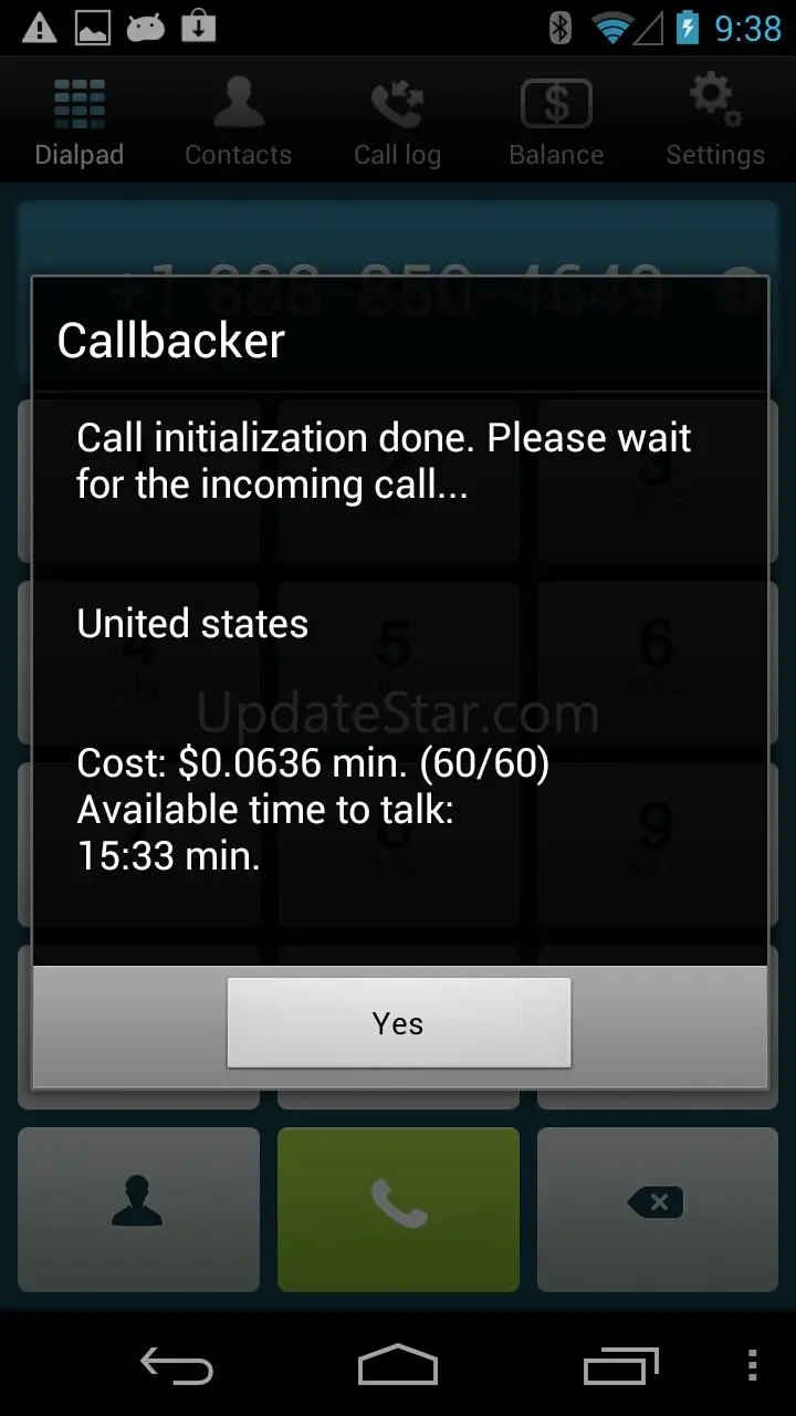 Callbacker -cheap calls abroad 2.1