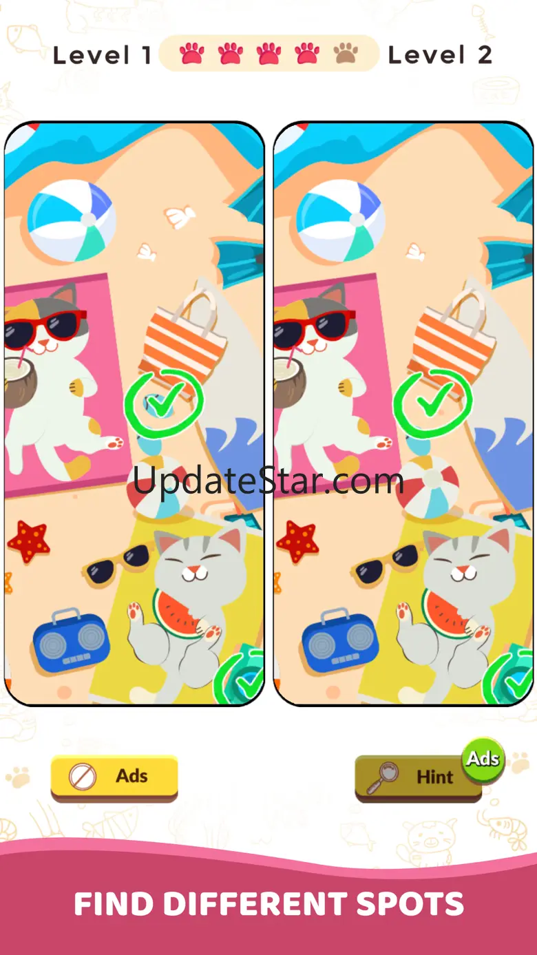 Cat game: Find different spots 1.0.2