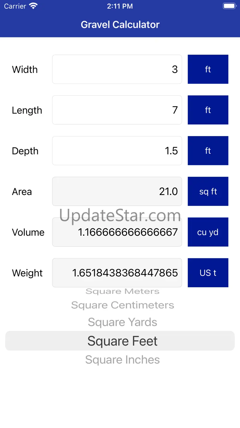 Gravel Calculator 1.1