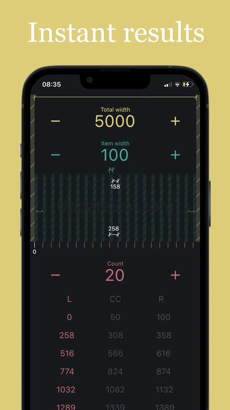 Equal Spacing Calculator 1.0.9