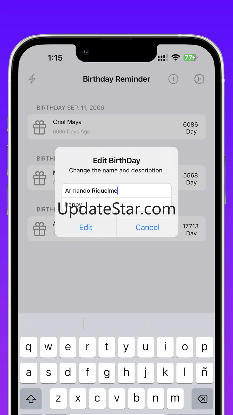 BirthDay Reminder List 1.0.3