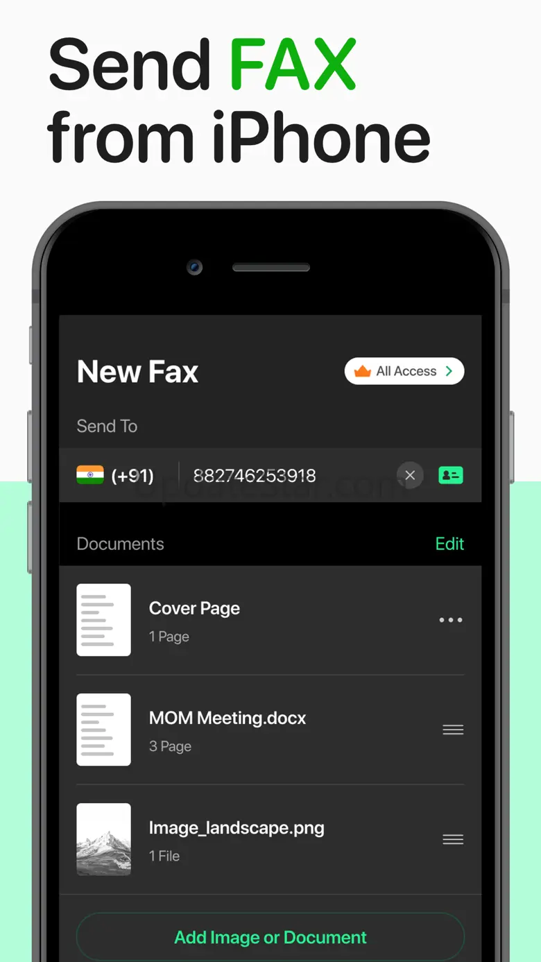FAX from Phone - Send FAX + 1.5