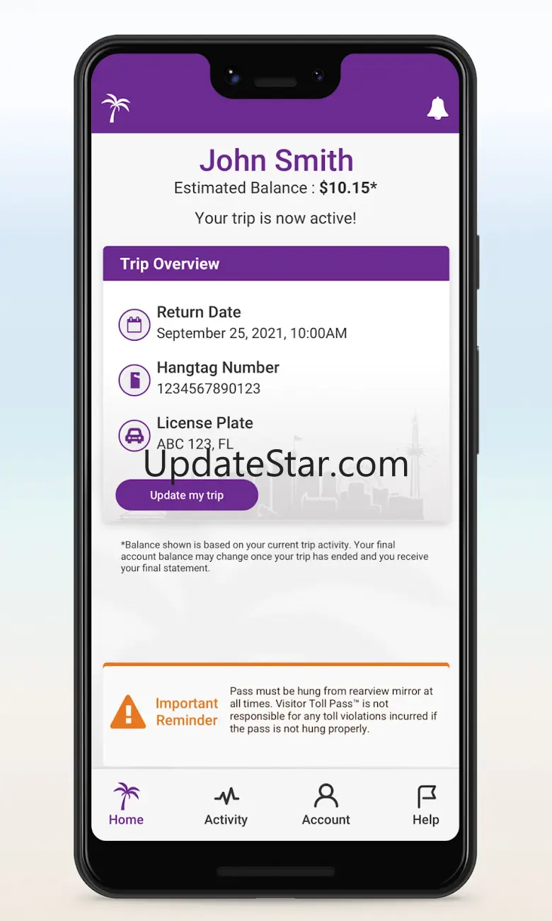 Visitor Toll Pass 3.1