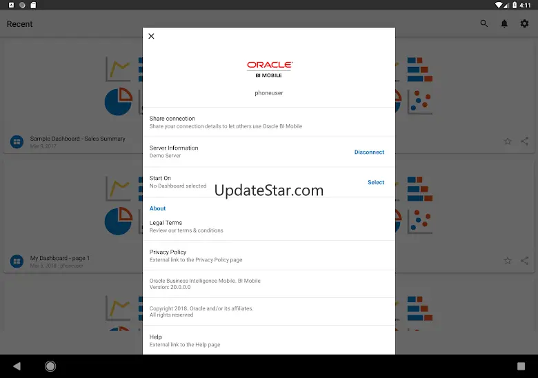 Oracle BI Mobile (Deprecated) 20.1.0