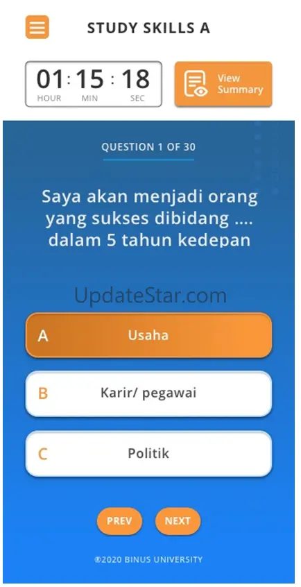 BINUS Admission Test 1.6.0