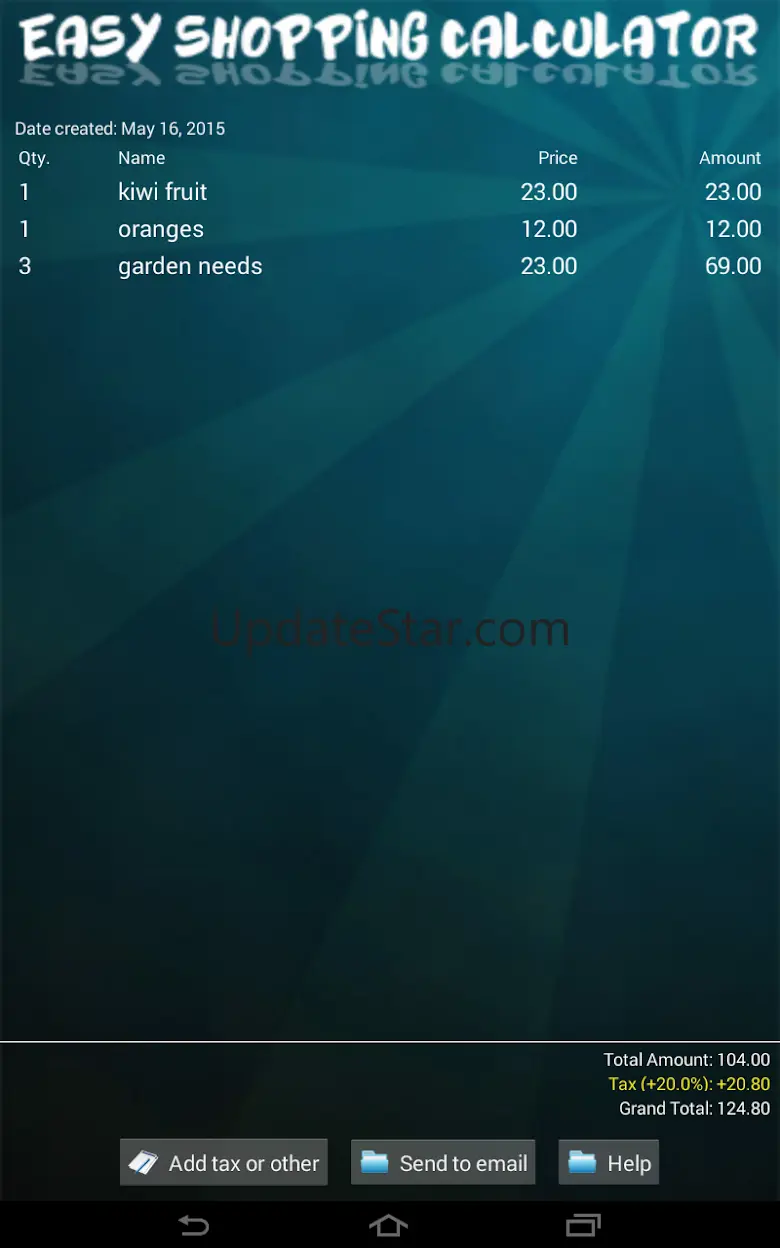Easy Shopping Calculator 2.4
