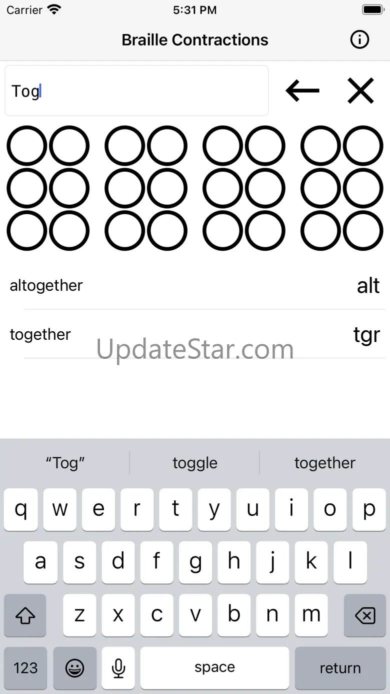 Braille Contraction Lookup 1.0