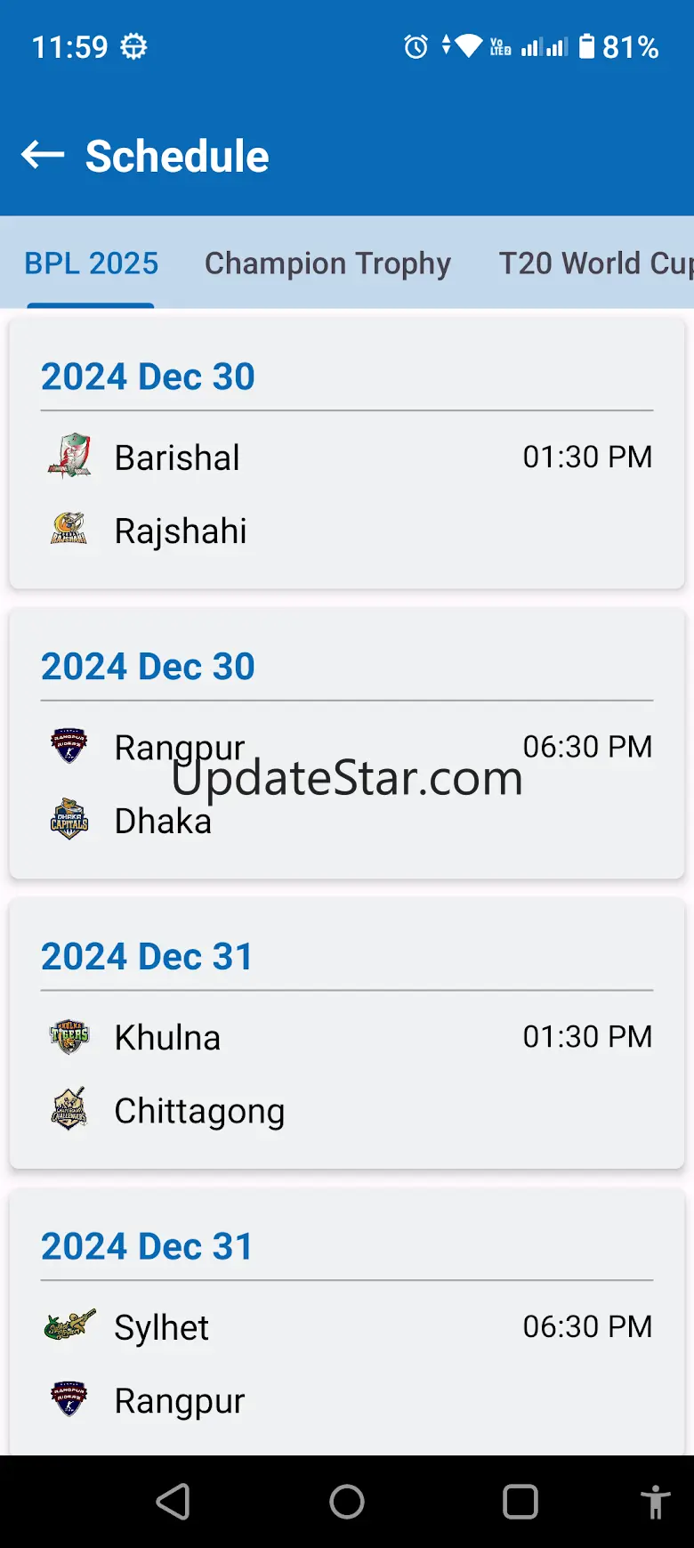 BPL 2025 Live 1.33