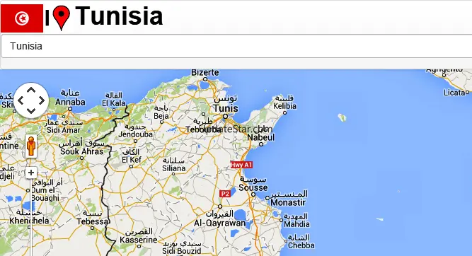 Tunis map
