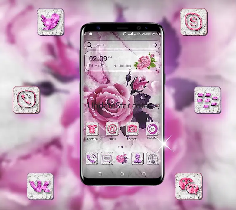 Marble Rose Launcher Theme 1.2