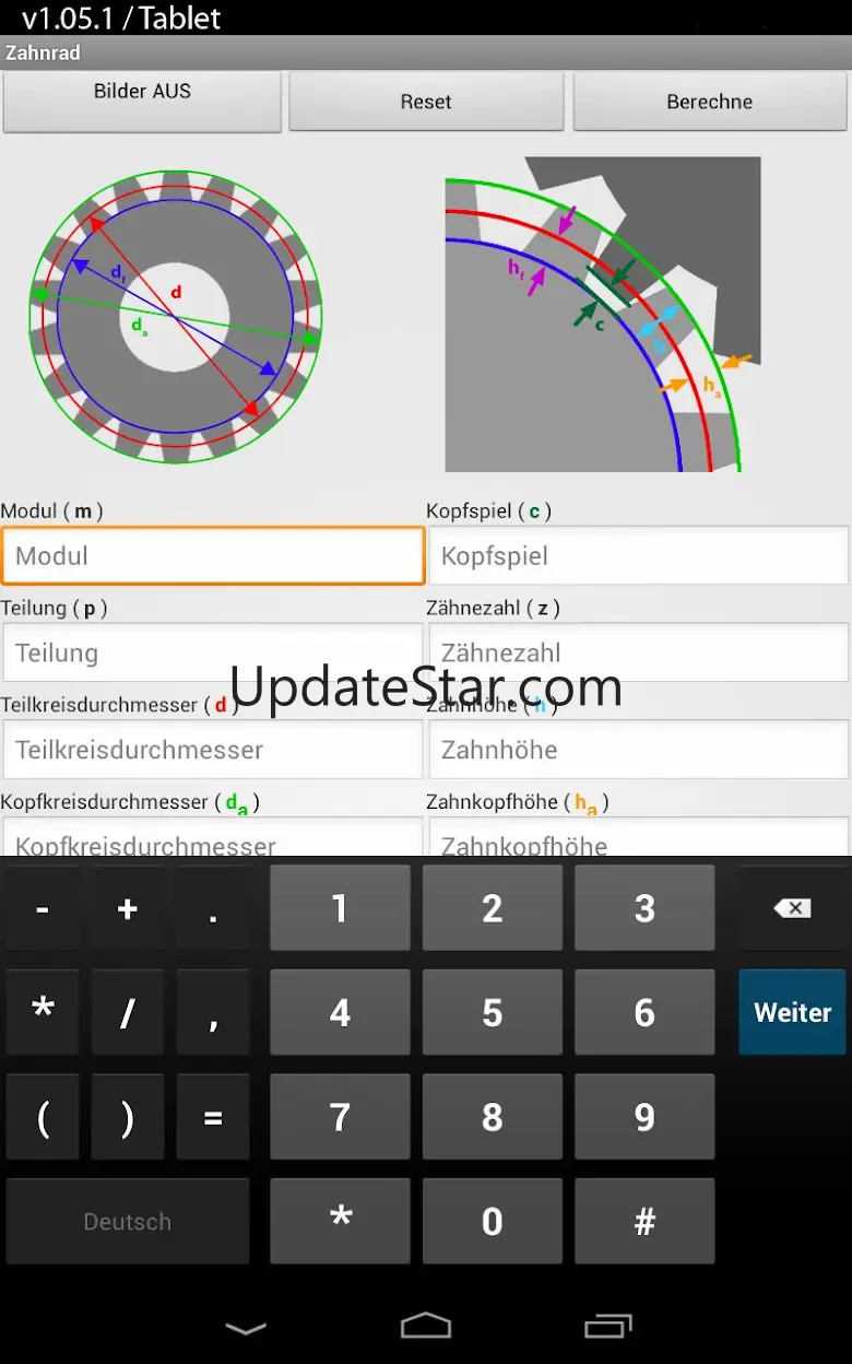 gear calculation 1.60.0