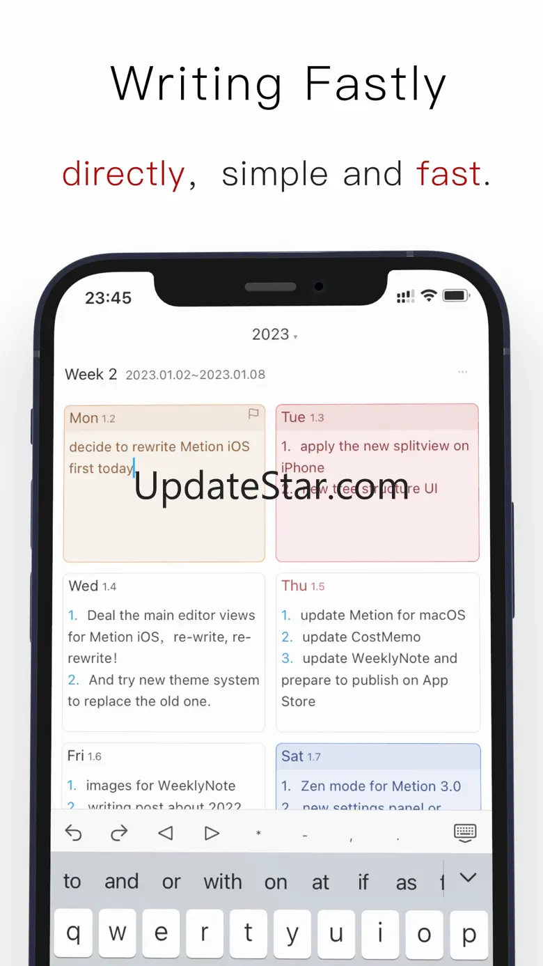 WeeklyNote: Fast Daily Note 1.2.13