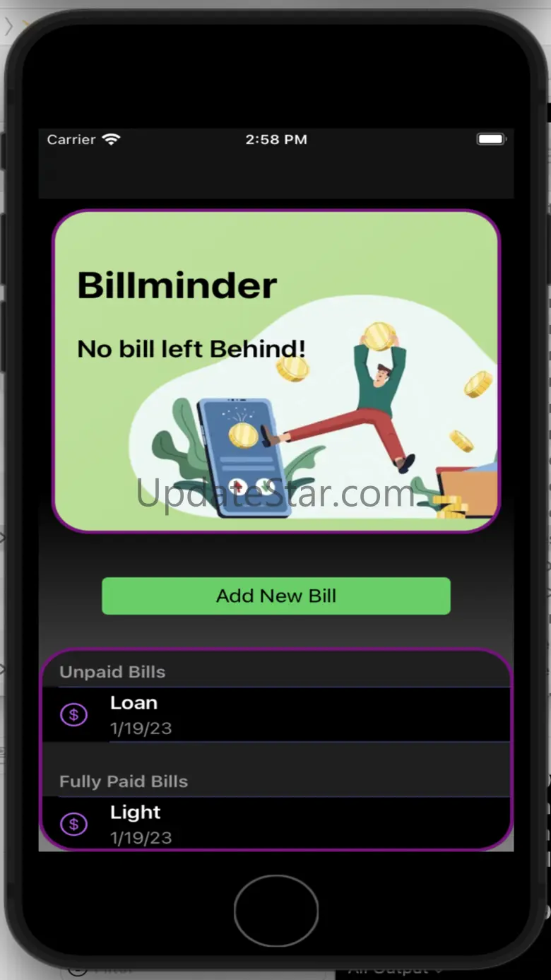 Billminder App 1.1