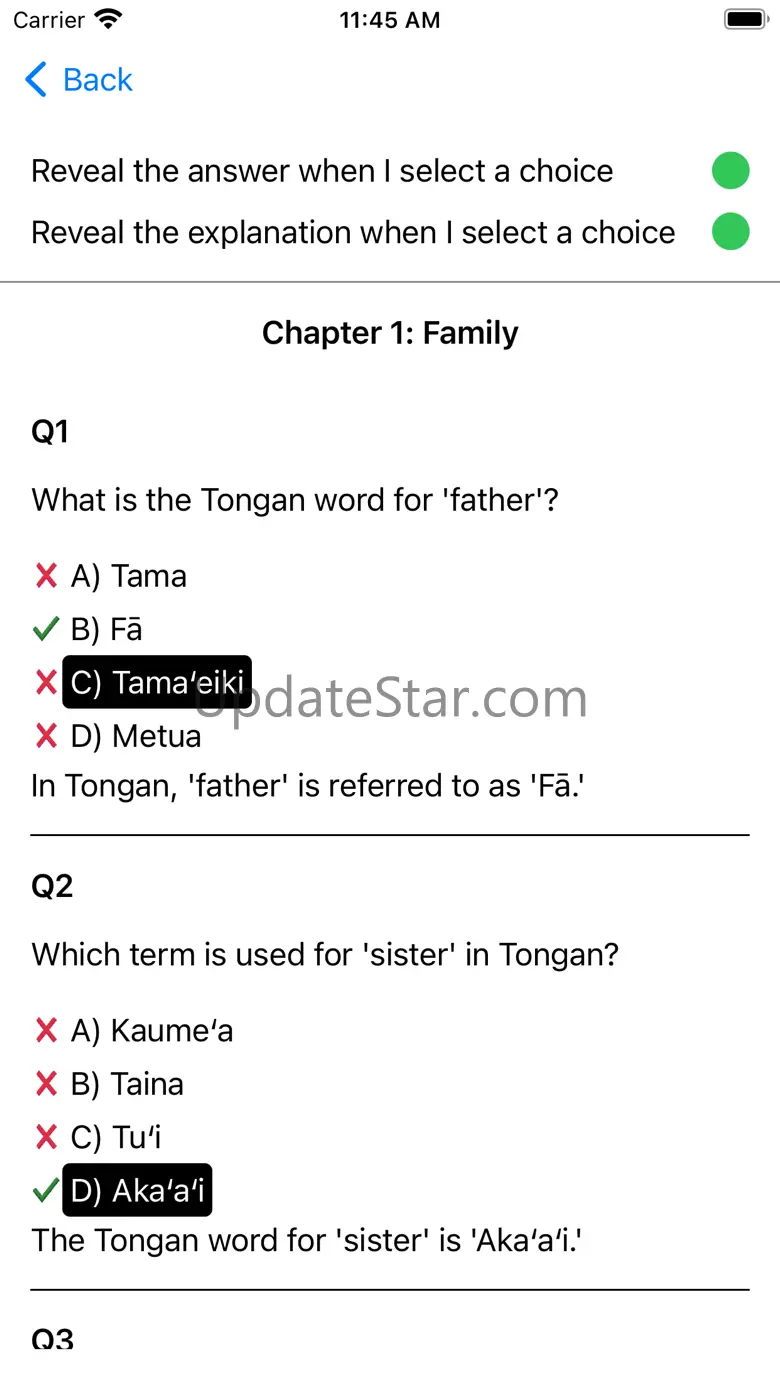 Tongan Vocabulary Exam 1.0