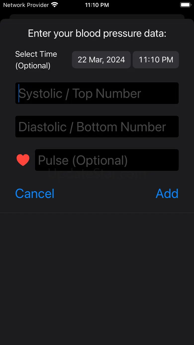 Daily Blood Pressure Log