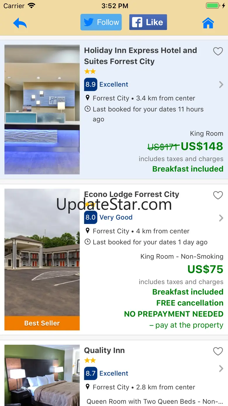 Hotels for Tablets 6.8