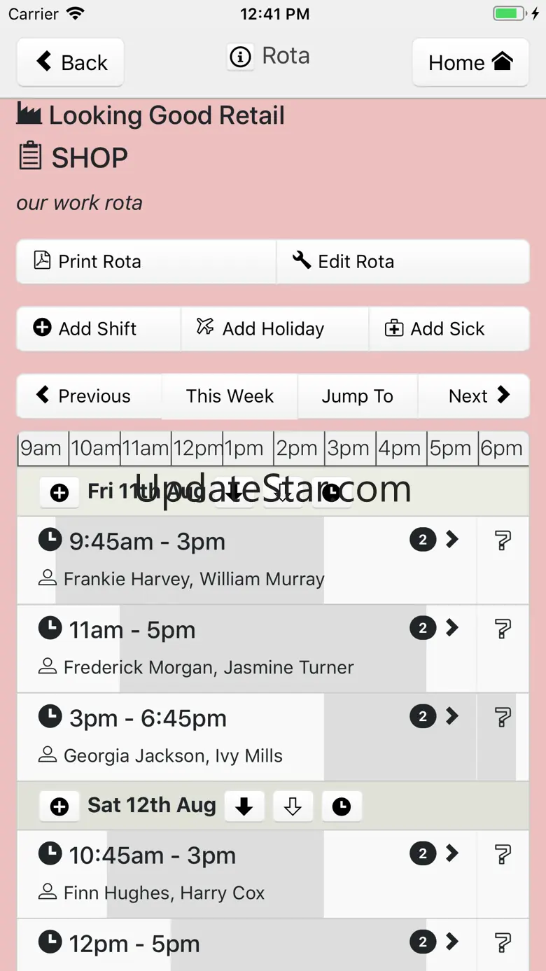 Rotaville - Work Rota Planning 64.6.4