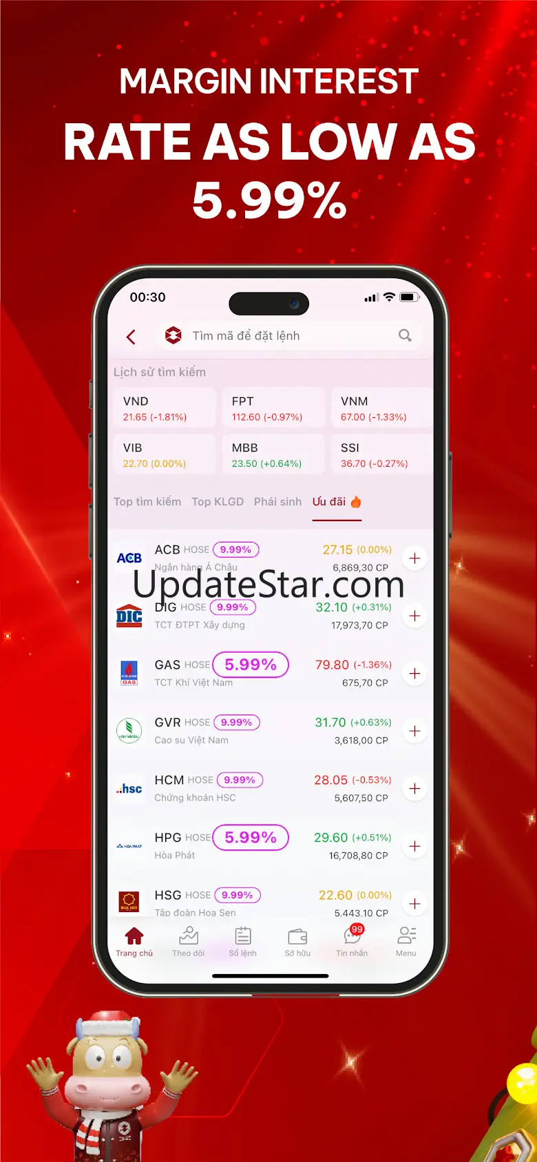 Entrade X by DNSE: Stocks 2.108.6