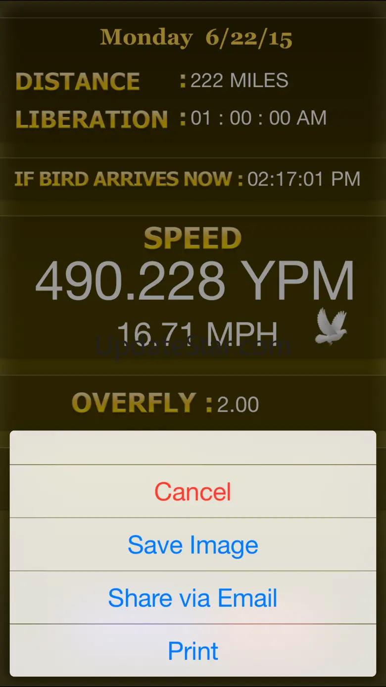 PIGEON RACING SPEED CALCULATOR 6.1