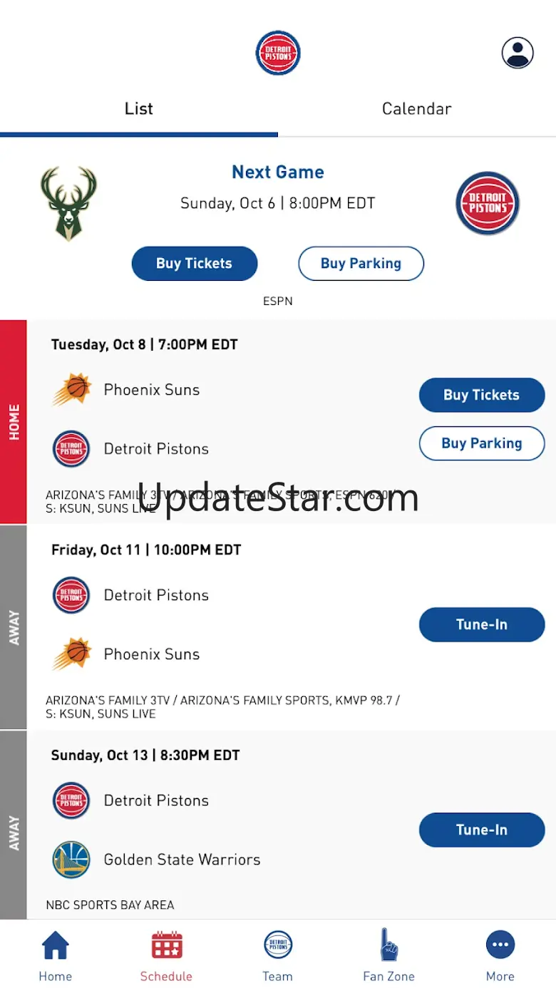 Detroit Pistons 6.9.1