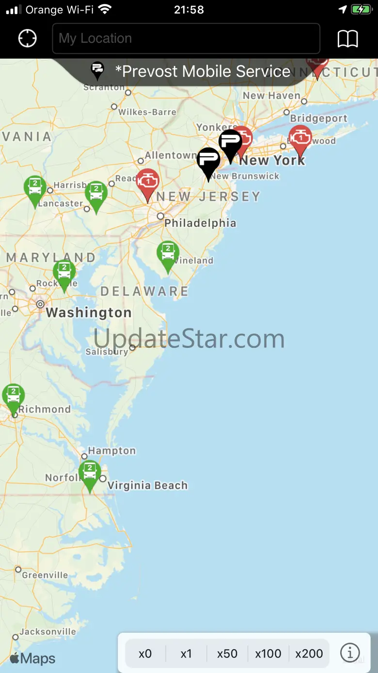 Prevost Service Locator 1.24.3