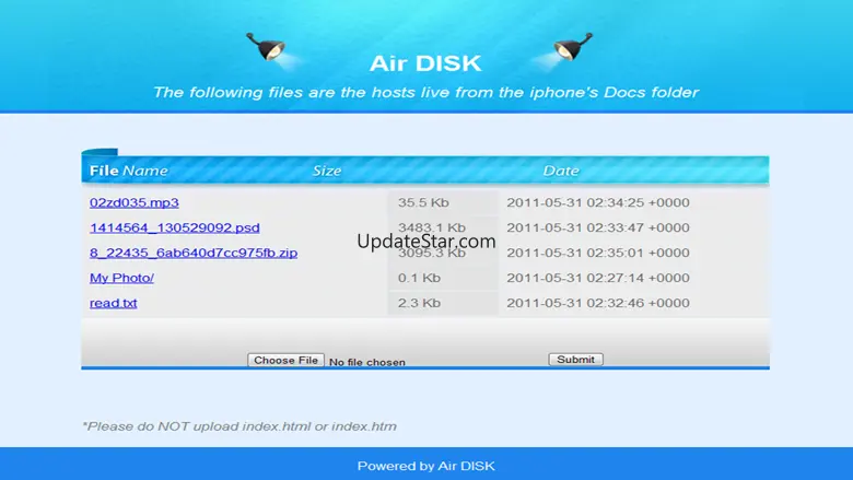 Air Disk Free - Wireless HTTP File Sharing 3.0
