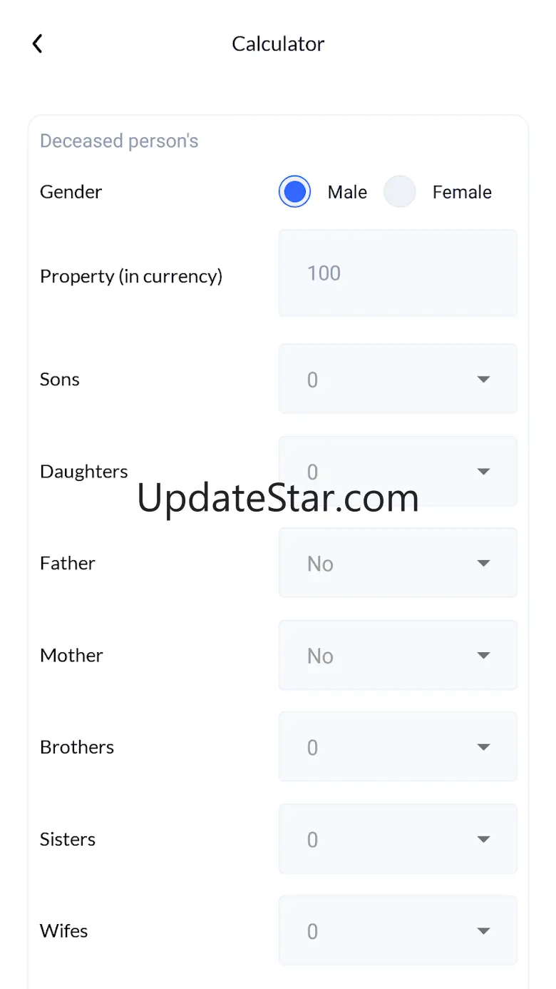 Islamic Inheritance Calculator 1.0.8