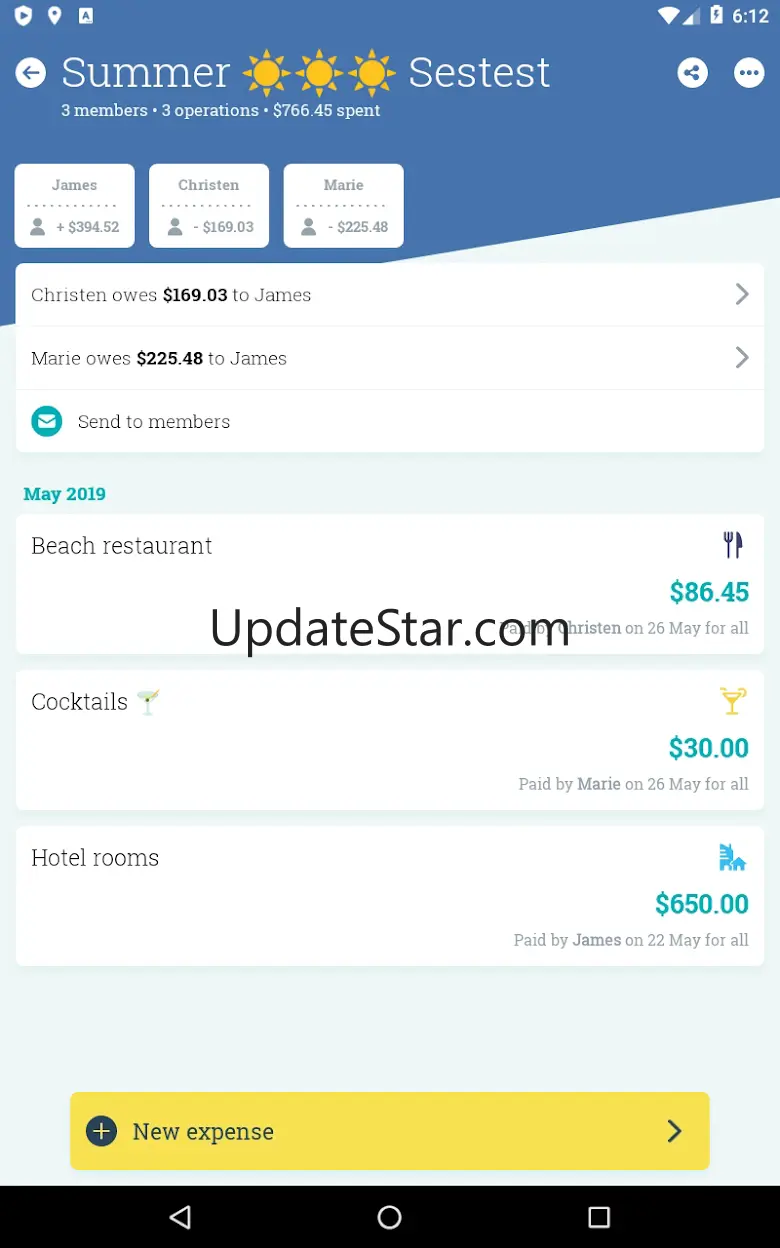 Sesterce – Share Expenses 2.16.20