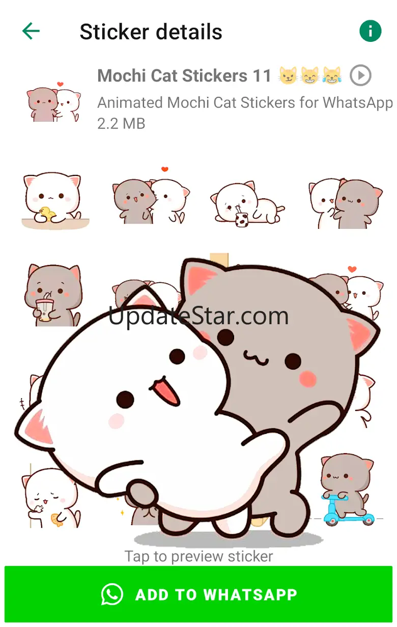 Animated Mochi Cat Stickers 7.3