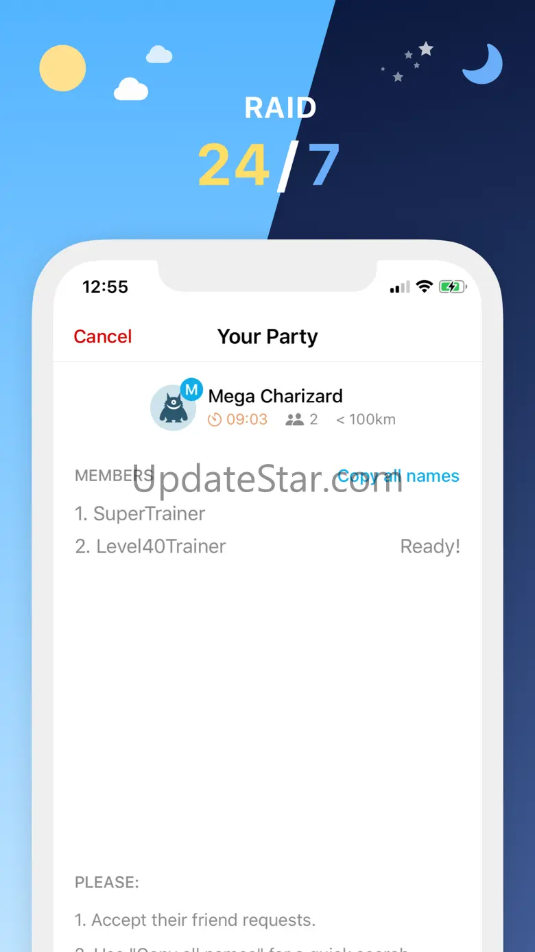 GO Raid Party 1.8.5
