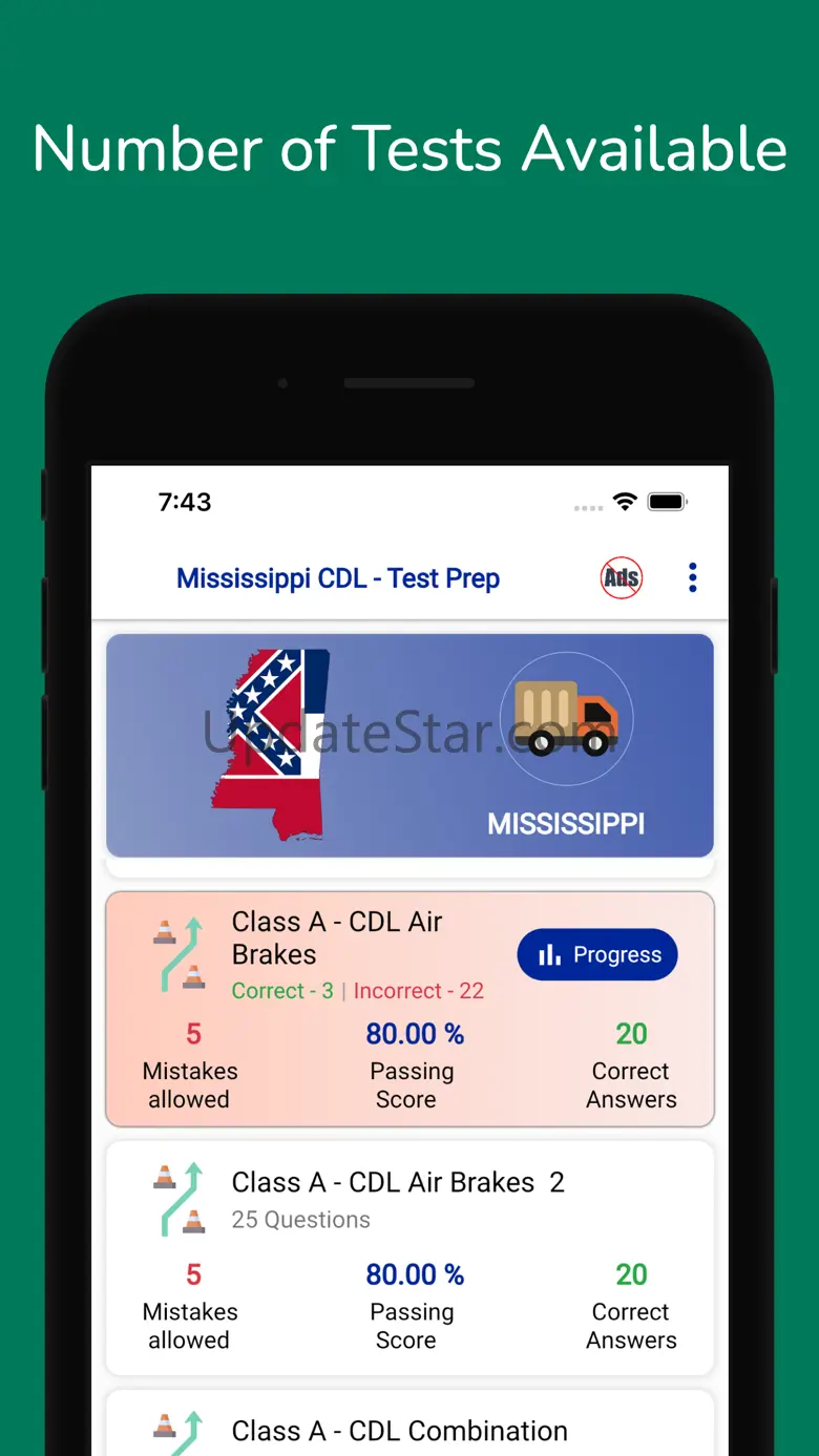 Mississippi CDL Permit Test 6.0