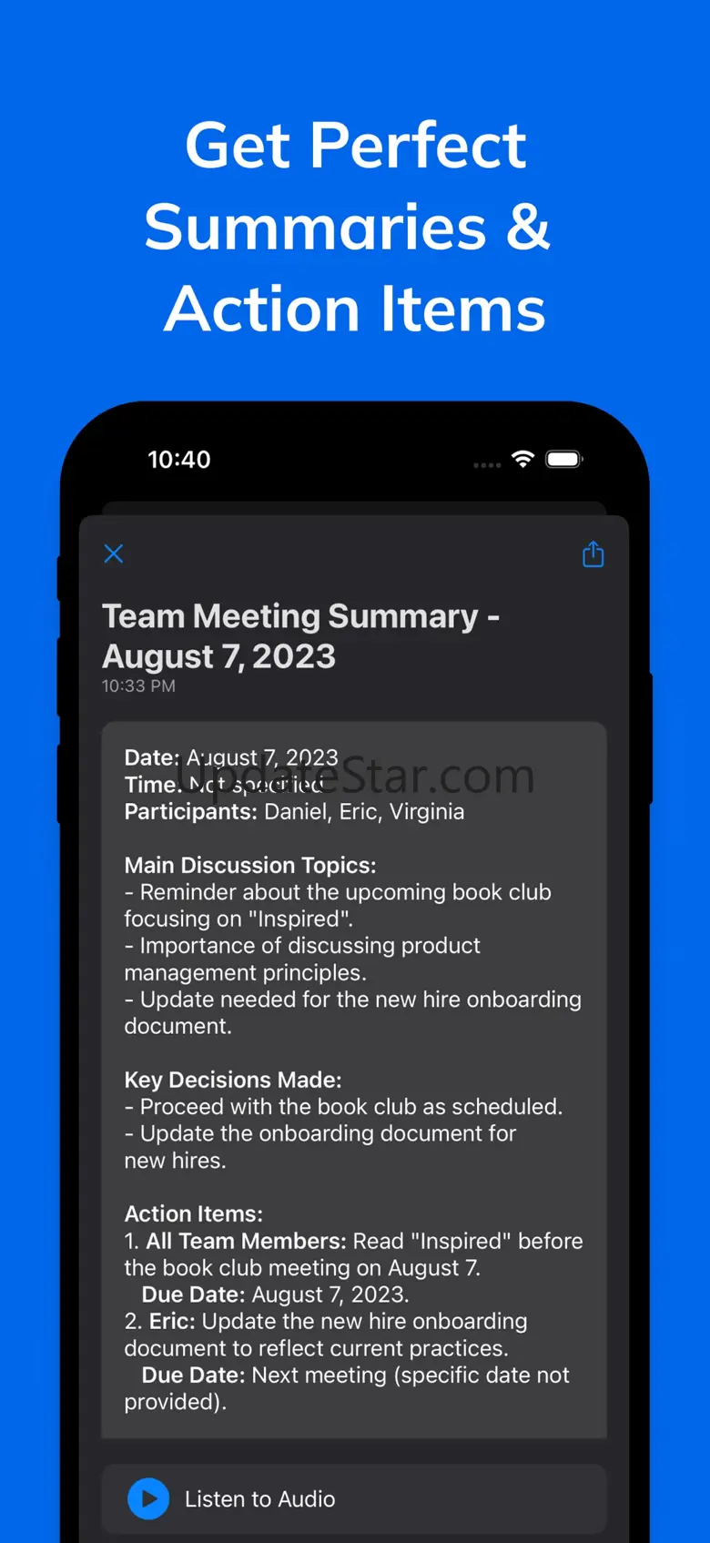 AI Meeting Notes - Minat 1.16.5