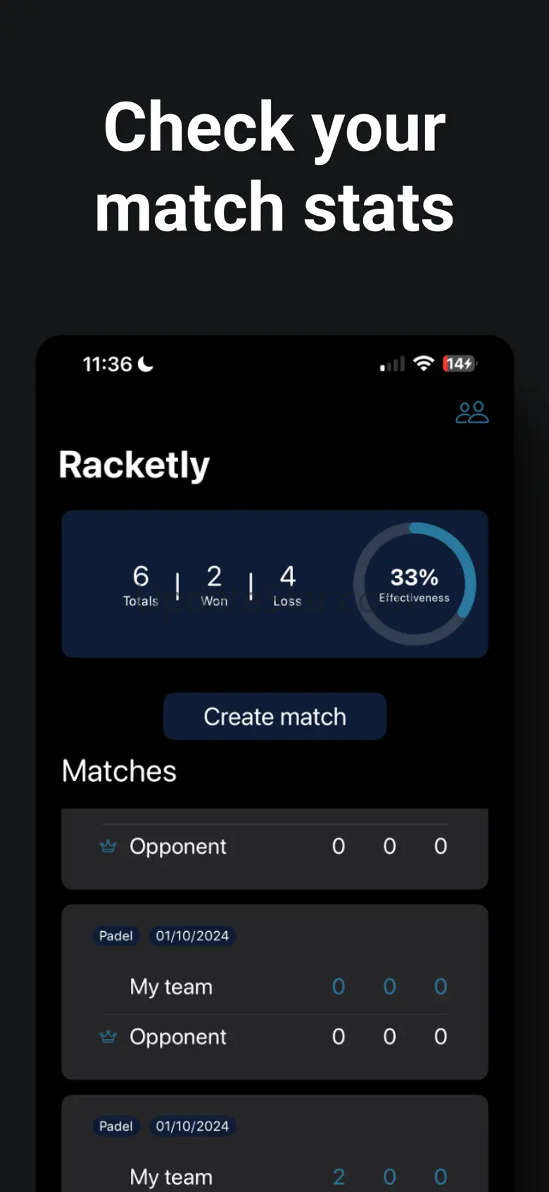 Padel & Tenis Tracker Racketly 2.0.0
