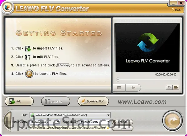 Leawo FLV Converter 5.4