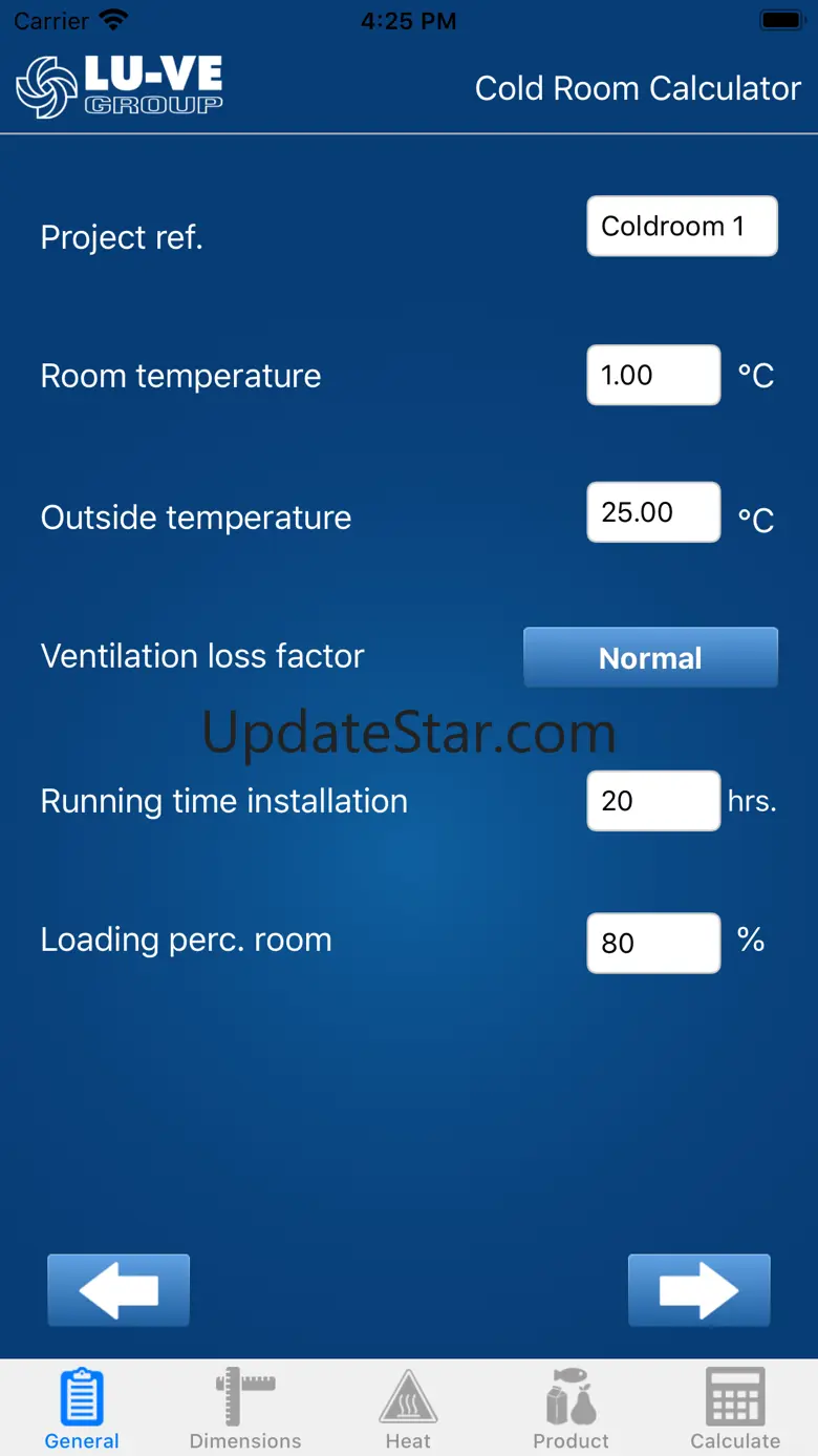 Cold Room Calculator 1.5.3