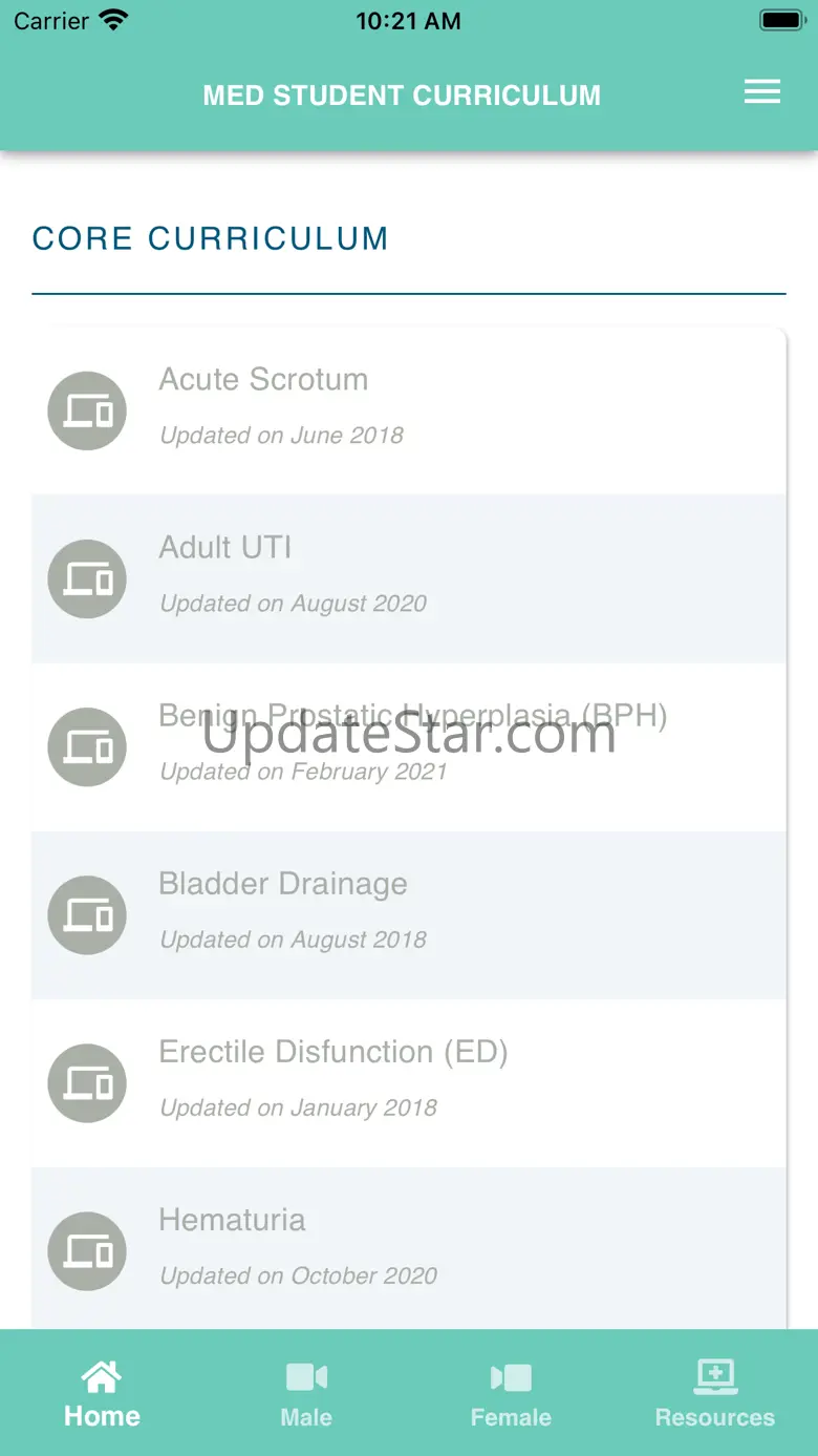 AUA Medical Student Curriculum 2024.09.23