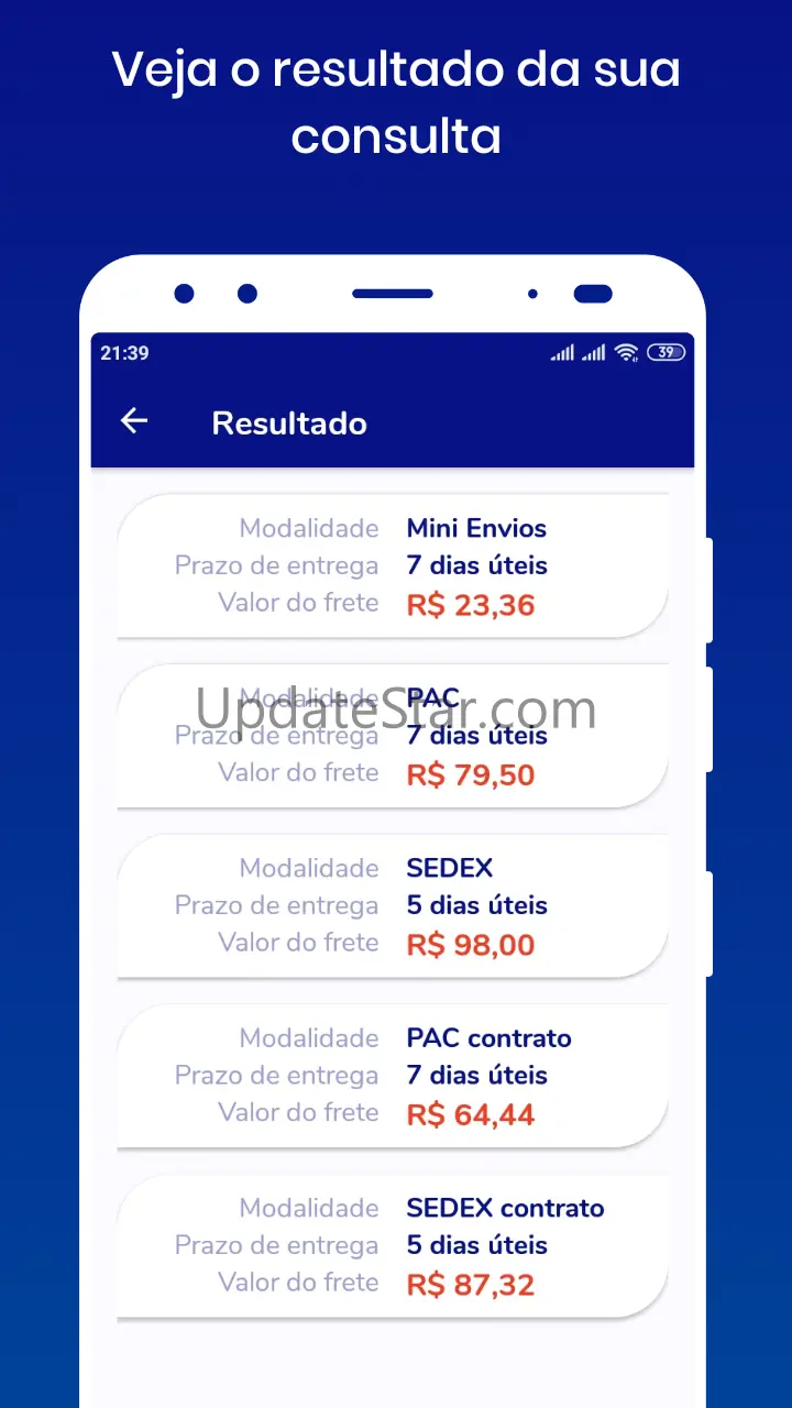Calcular Frete Correios