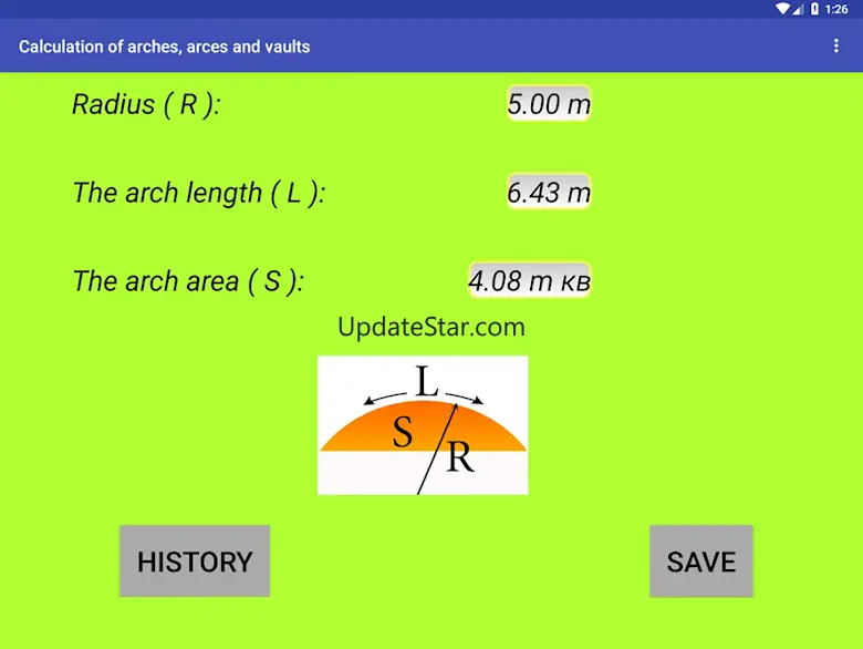 Calculation of arches, arces 1.9