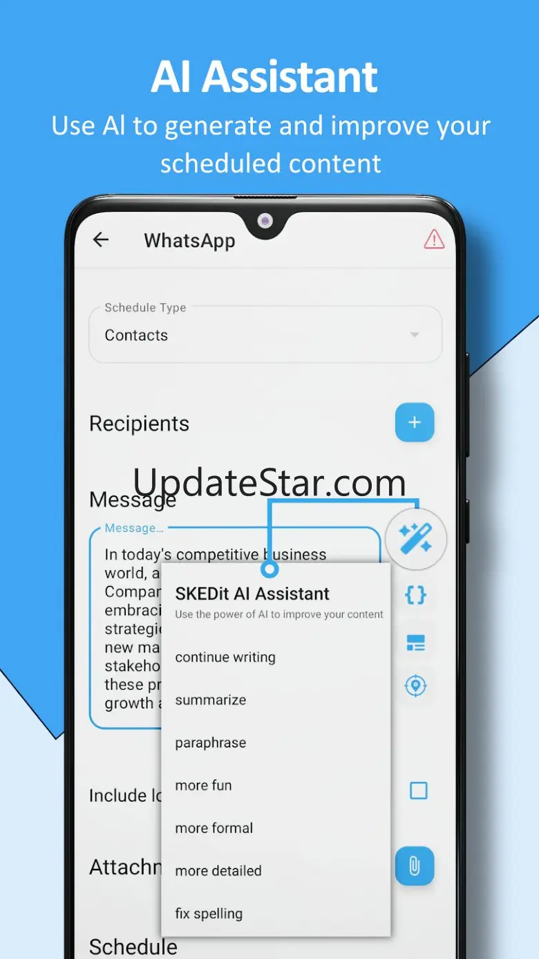 SKEDit: AI Message Scheduler 3.1.1.9