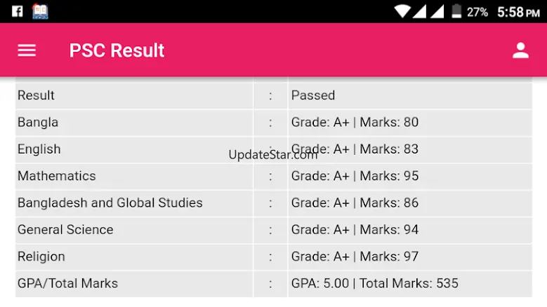 PSC Result 2019 (With Markshee 1.0.4