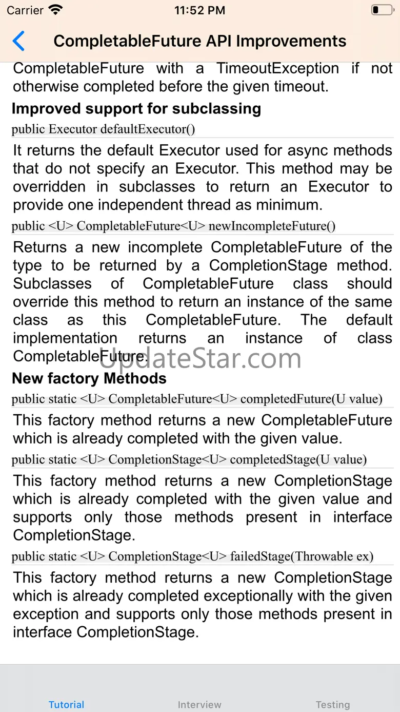 Tutorial for JAVA SE 9 16.2