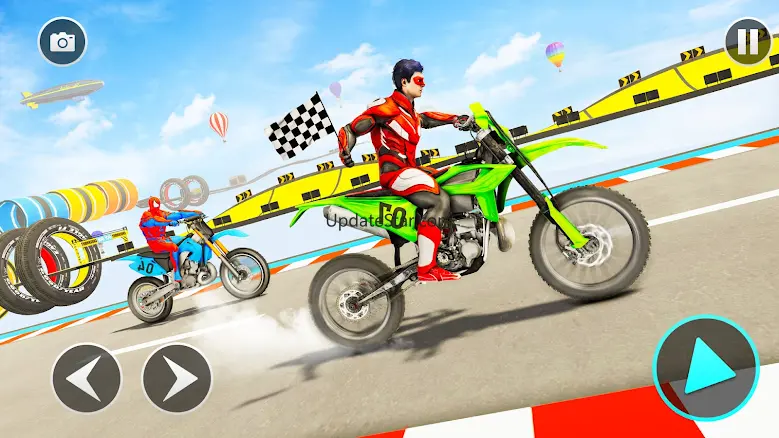Spider Superhero Bike Stunt