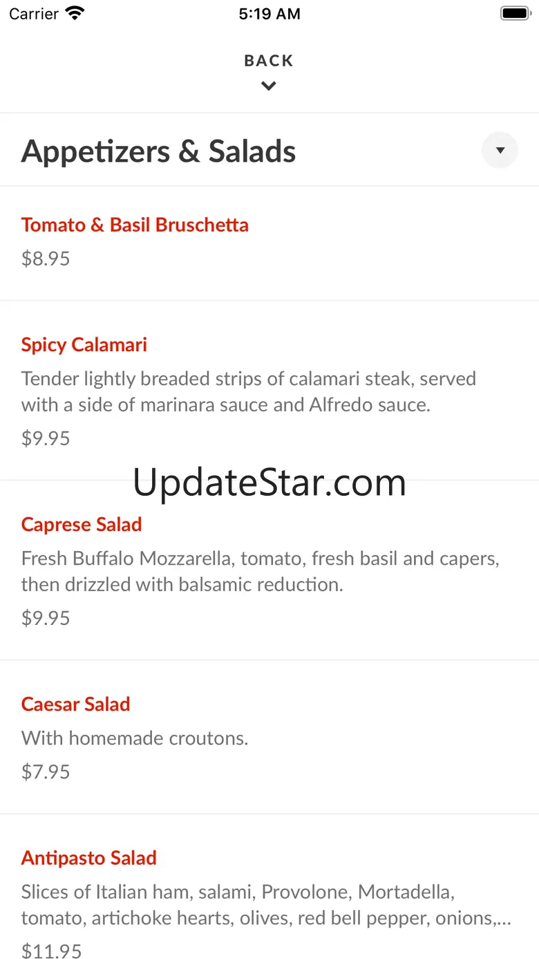 Sonny's Pizza and Pasta 3.9.1